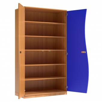 Wellentürenschrank, 190 cm hoch, 105x50 cm (B/T), Tür rechts alpensee, Wellentürenschrank, 190 cm hoch, 105x50 cm (B/T), Tür rechts alpensee,